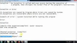 Exception in Java and ERROR vs Exception