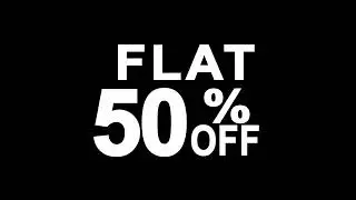 Flat 50% Precent Off Glitch Effect Text Digital TV Distortion 4K Loop Animation