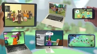 USING 6 DEVICES TO WIN TOTAL ROBLOX DRAMA