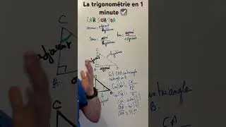 En route vers le Brevet . Tout savoir sur la  trigonométrie en 1 minute.