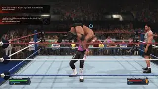 Head to the middle rope and launch a dive attack from there at austin! | Walkthrough |  WWE 2K24