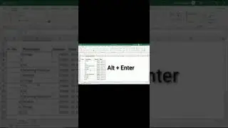 Shortcut Key to Insert Multiple Line in One Cell in Excel