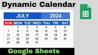Dynamic Calendar in Google Sheets in Hindi || Google in Sheets Calendar