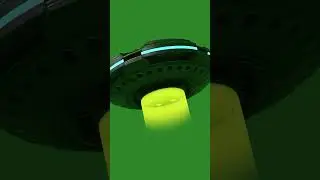 🛸Alien Spaceship FX on Green Screen | Free 3D Loop