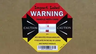 Dual Impact Label Shock and Impact Indicator: 50G (L:47) Activated Process