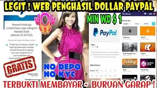 LEGIT ! BARU DAFTAR DI BAYAR $ 1 GRATIS !! | TANPA UNDANG TEMAN | WEBSITE PENGHASIL DOLLAR PAYPAL