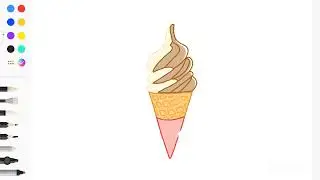 How to draw ice cream in a cup