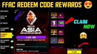 Free Fire Asia Championship Grand Final Redeem Code Rewards Malayalam || Gaming With Malayali Bro