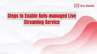 How to Enable Auto-Managed Live Streaming on AWS with Ant Media (Step-by-Step Guide)