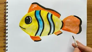 Как нарисовать МОРСКУЮ РЫБУ #рисунок_рыбки