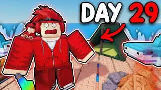 Surviving 30 DAYS on a Raft in Roblox...