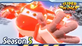 Swedish Snowstorm Sleepover | Super wings season 5 | Super wings super pets | EP07