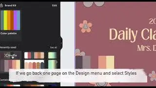 Applying color styles to your Canva designs