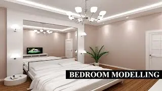 3Ds Max - Bedroom Modeling Tutorial+Vray Rendering+Photoshop 720p