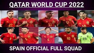 SPAIN OFFICIAL FULL SQUAD 2022//SPAIN WORLD CUP SQUAD//FIFA WORLD CUP 2022 @vhdata