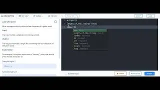 last character 1c - coding practice