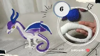 How to Crochet a Dragon's Tail Over a Wire Frame | Amigurumi Dragon Tutorial | Part 6 of 19