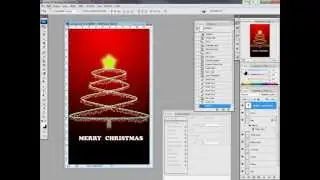 Christmas Tree with Merry Christmas Reflection Tutorial