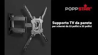 Poppstar - Supporto TV parete girevole | per schermi curvi e piatti 32