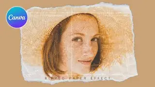 How to create RIPPED PAPER EFFECT | Canva Tutorial