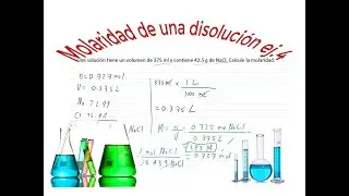 Calcular la molaridad de una disolución ej.4