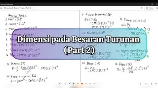 Dimensi pada Besaran Turunan (Part 2) - Fisika Kelas X Kurikulum Merdeka