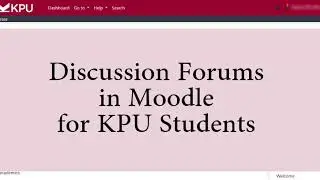 Using Discussion Forums in Moodle