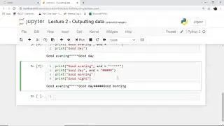 Python in 5 minutes | Lecture 2 | end parameter of print( ) function