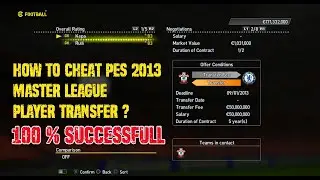 How to Cheat Player Transfers Master League PES 2013