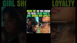 Blue Face girl tats his face on her neck