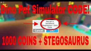Dino Pet Simulator CODE - ROBLOX (1000 coins + FREE DINO)