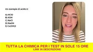 Correzione Test di Medicina (parte di Chimica) in SOLI 3 minuti