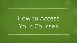 How to Access your Courses on Moodle - Student