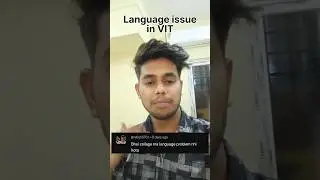 Language issue in VIT | vit vellore campus | #shorts #vit #viral