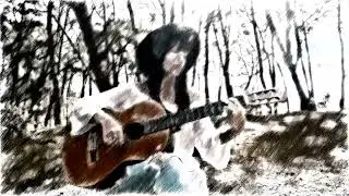 woman with guitar  - sketch style - MagicVideoArt