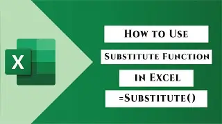 How to Use Substitute Function in Cells #excel #functions #tips #tricks #trending