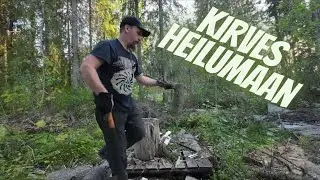 Kirves vastaan tuore kuusi, miten onnistuu? | Polttopuu hommat jatkuu