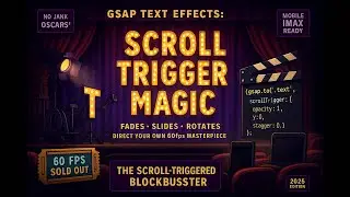 GSAP Text Effects: Stunning Scroll Animations Tutorial (2025) ✨🚀