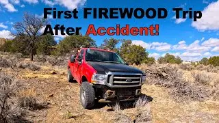 Hauling wood after truck got totaled