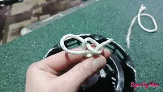 I am replacing the recoil starter cord on a Huter snow blower.