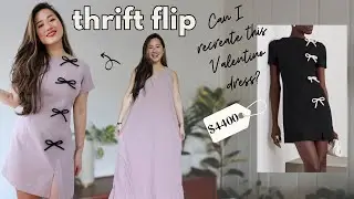 Can I Recreate a $4400 Valentino Dress for under $5??! THRIFT FLIP 🎀 THRIFT STORE CLOTHING MAKEOVER