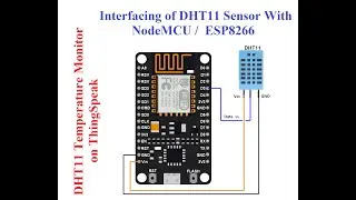 DHT11Temperature Sensor Interfacing with NodeMCU  & ThingSpeak || NodeMCU IoT Project - DHT11