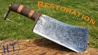 Italian Agricultural Cleaver Manaresso Restoration - Italian Machete - New Leather Handle
