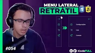 Como criar menu com CSS e JavaScript | Menu lateral e retrátil | ilustraCode
