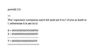 Python Bitwise operators || AND ( & ), OR ( | ) , XOR ( ^ )