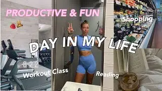 PRODUCTIVE & FUN DAY IN MY LIFE *running errands, workout class and reading!*