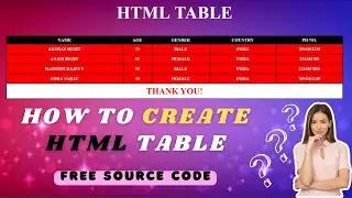 🔴Advance Table | How to create a Table in HTML | Create Table in HTML in Hindi | Coder Hindi
