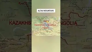 Altai mountain in map of Asia Continent