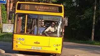 ПОЕЗДКА на АВТОБУСЕ мАз 103.476 (Гос.номер АК 6364-7) МАРШРУТ 86