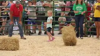 Hay Bale toss girls 9 and under